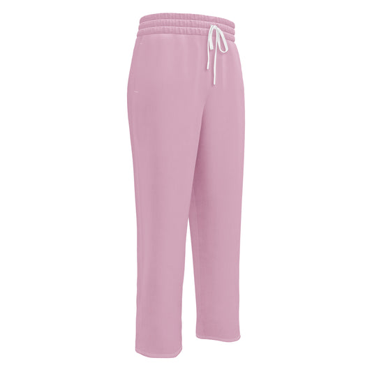 women's wide leg joggers pink