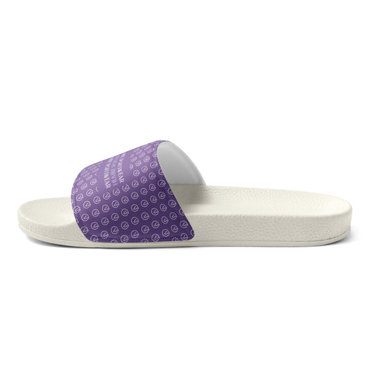 womens slide sandals purple 