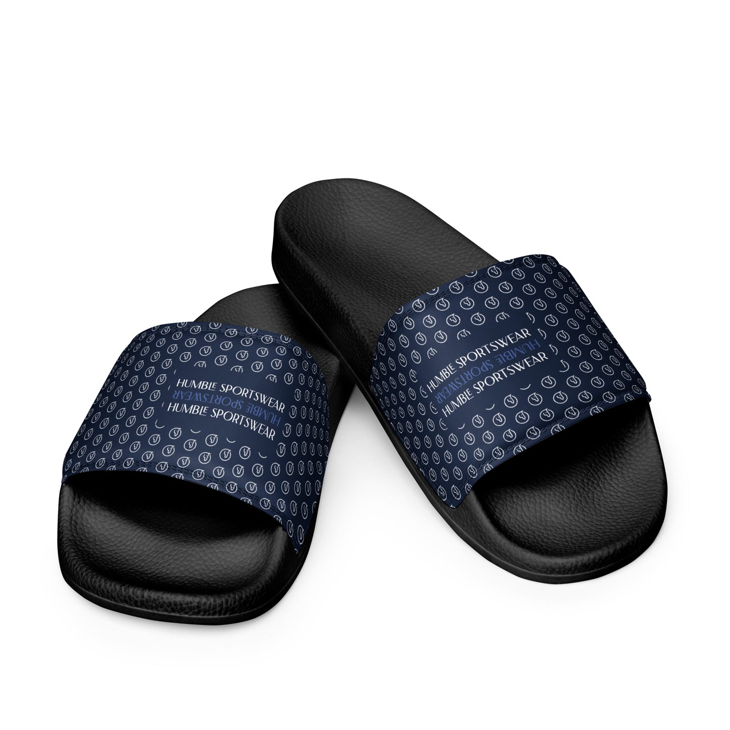 women's slides sandals navy blue 