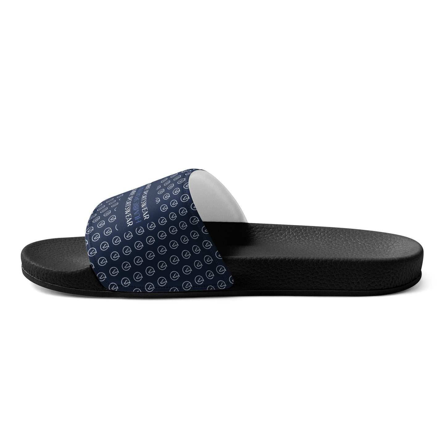 women's slides sandals navy blue 