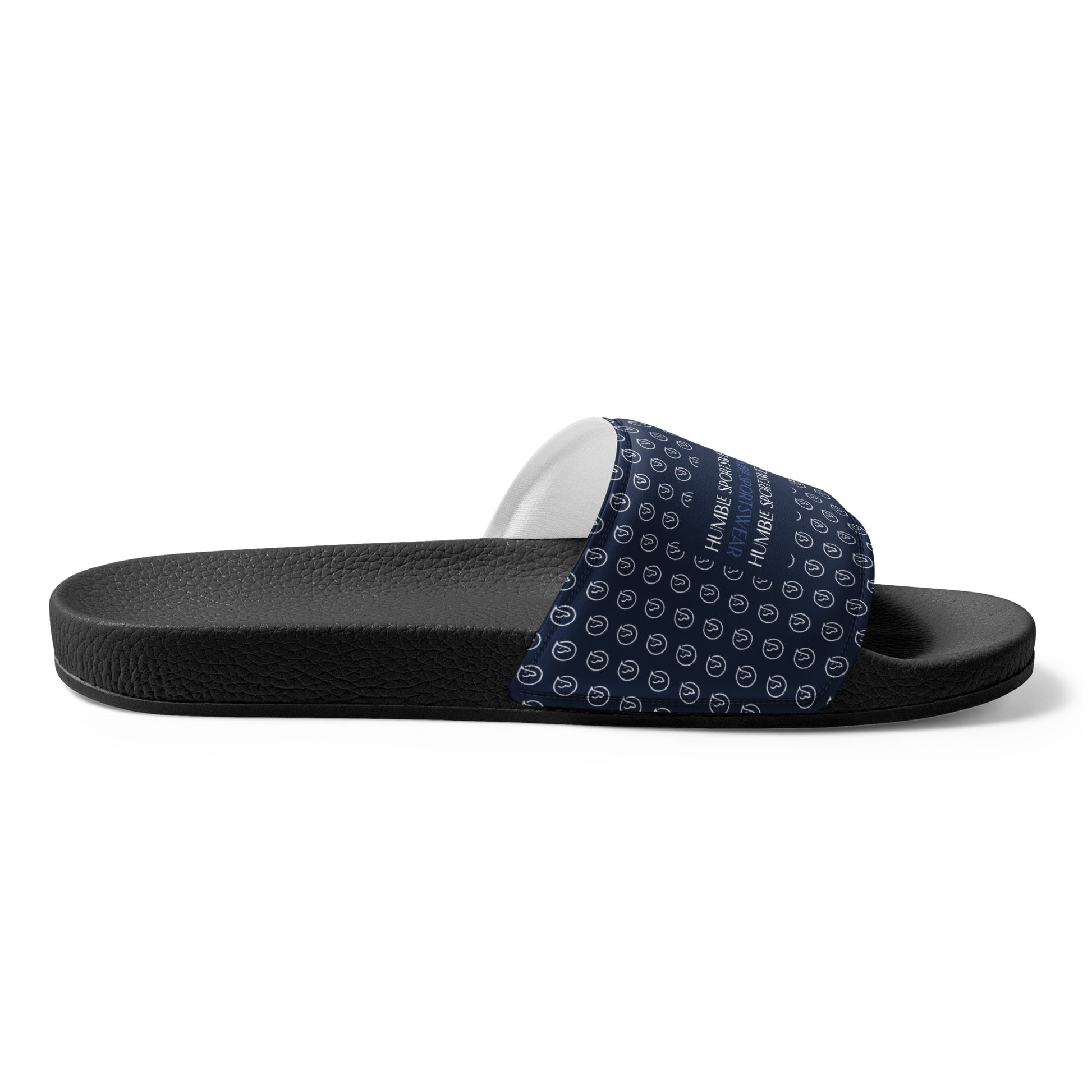 women's slides sandals navy blue 