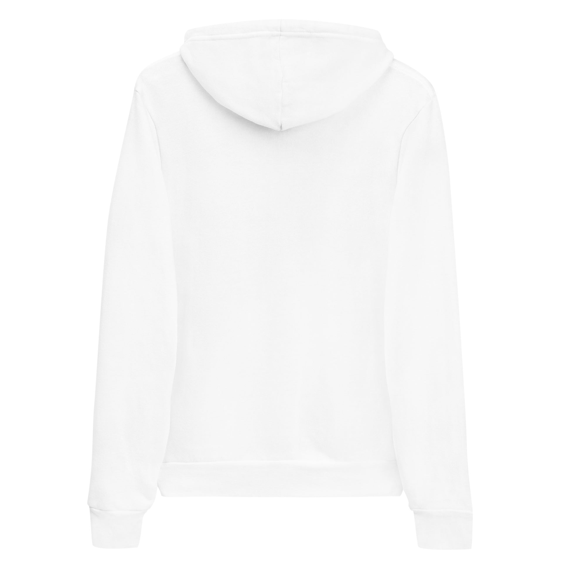 women's white cotton fleece hoodie