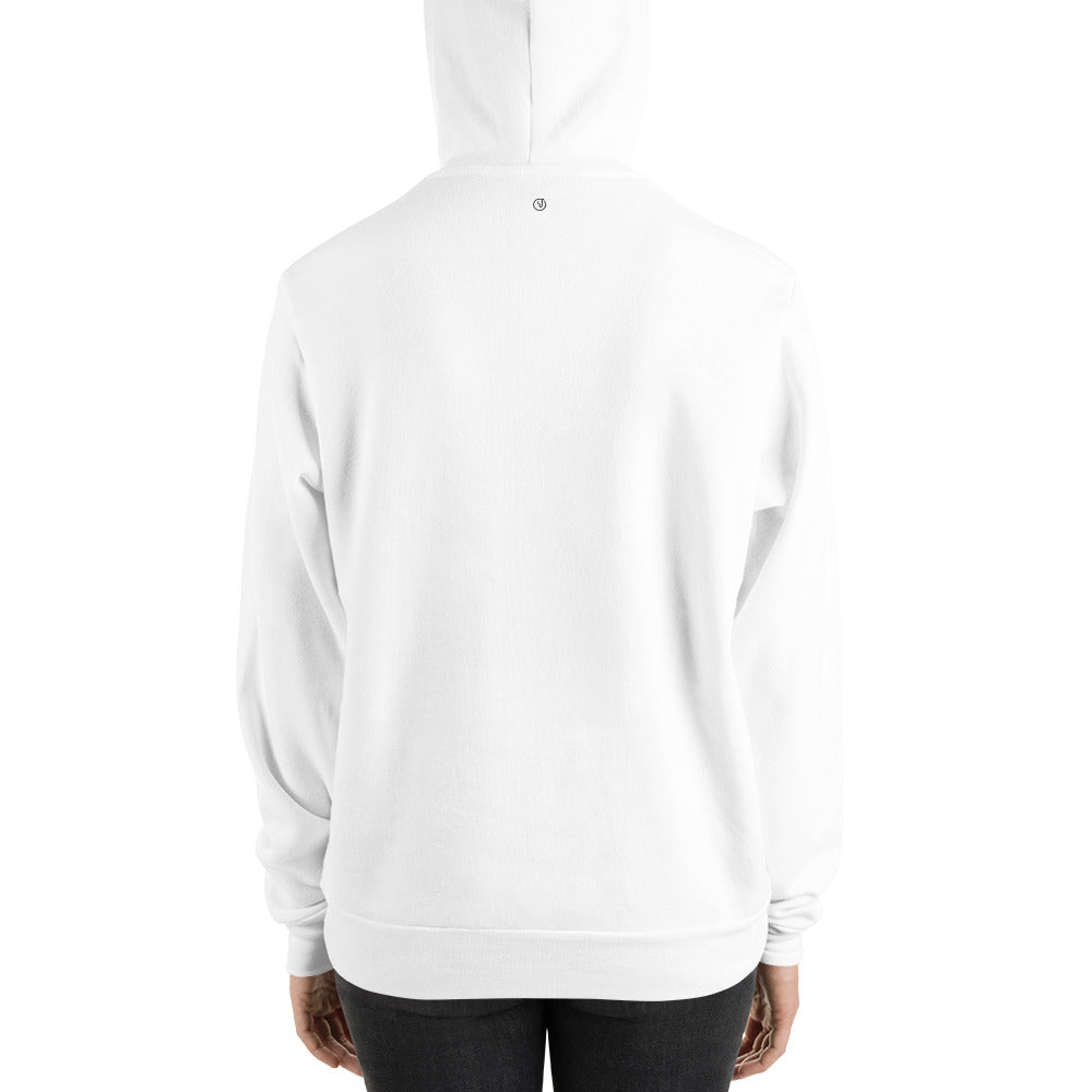 women's white cotton fleece hoodie