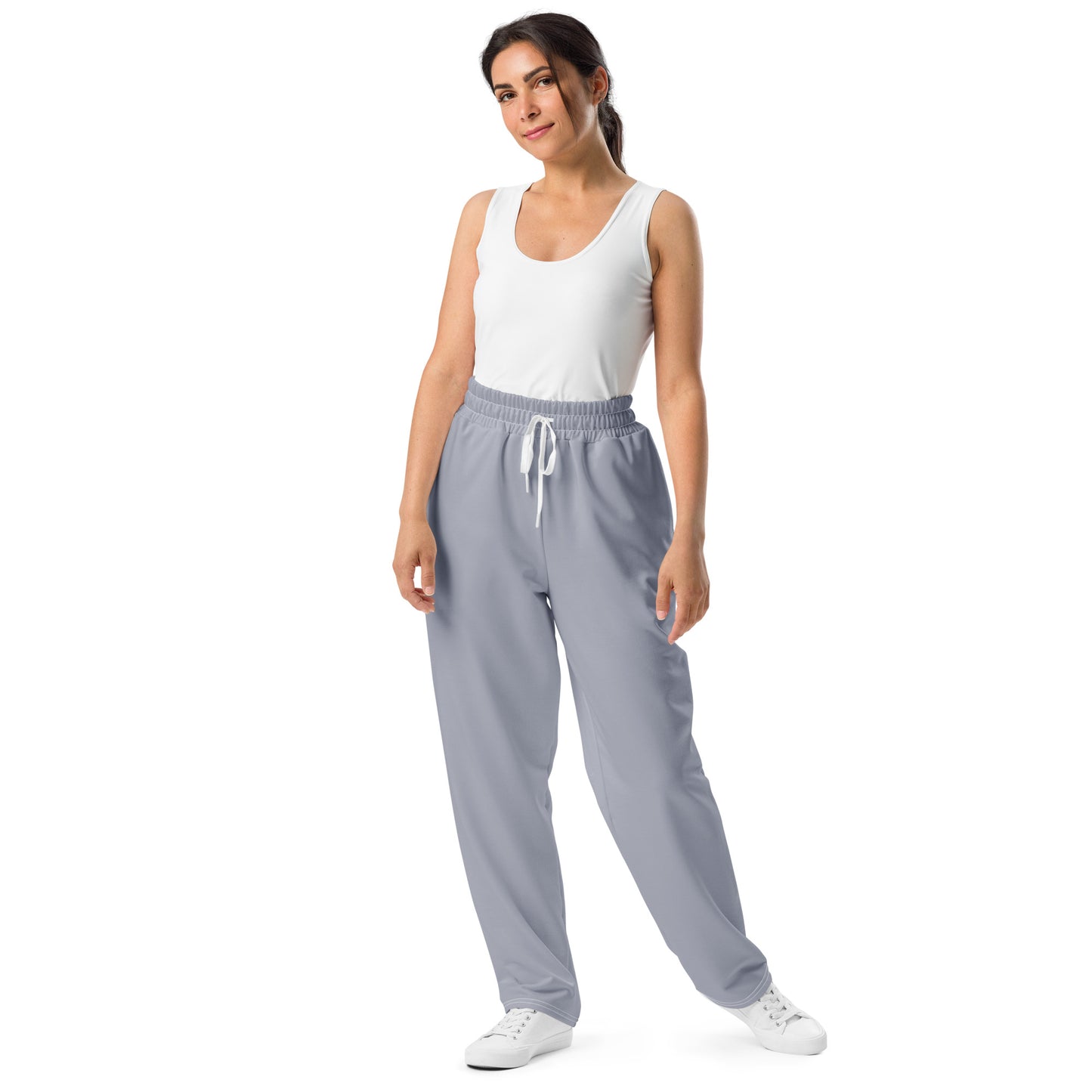 women's wide-leg joggers stone blue 