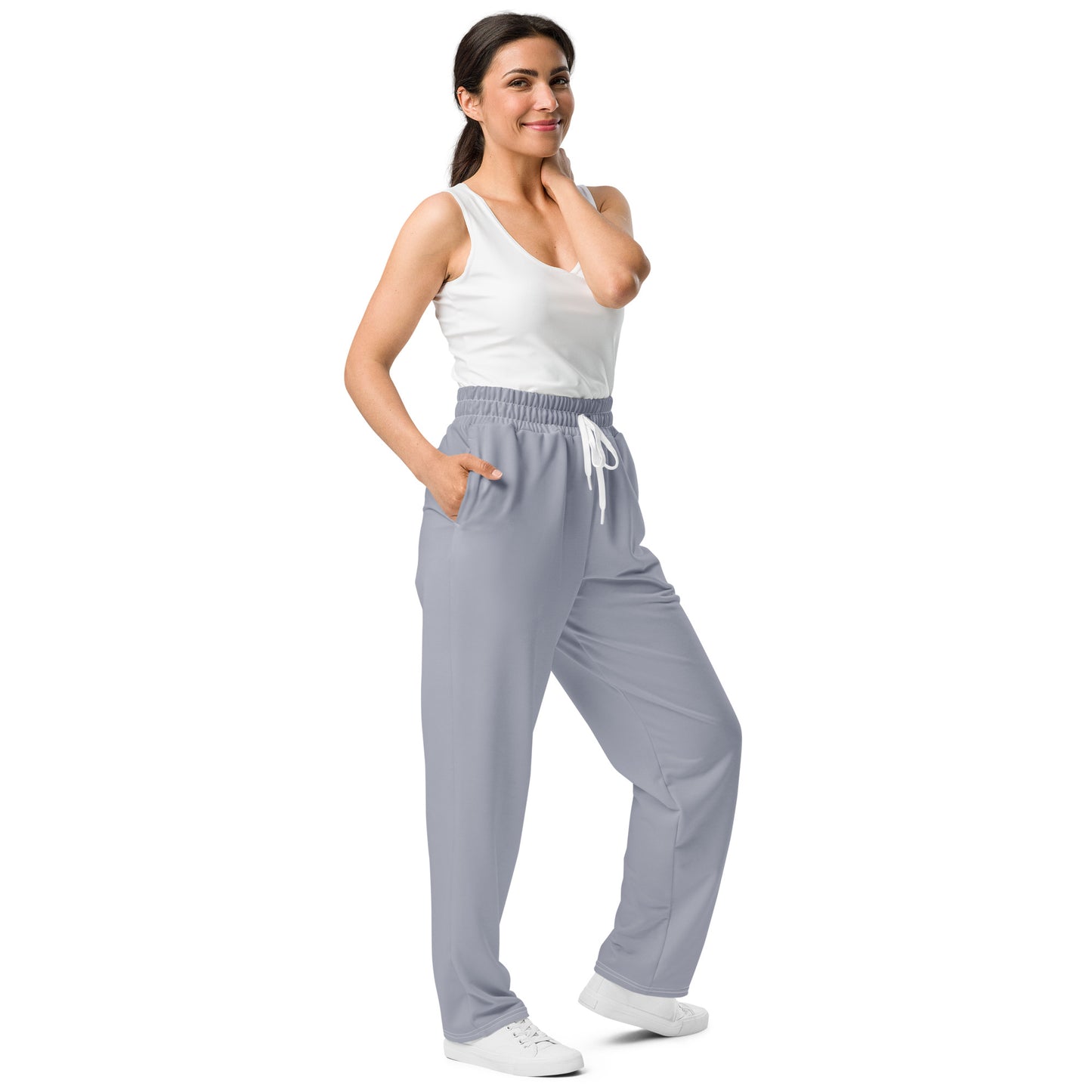 women's wide-leg joggers stone blue 