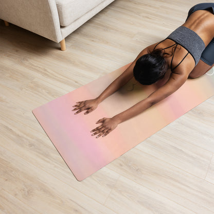 soft micro-suede yoga mat with anti-slip bottom, Mireille Fine Art