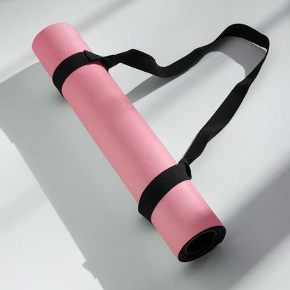 pink colorful soft micro-suede yoga mat with anti-slip bottom, Mireille Fine Art