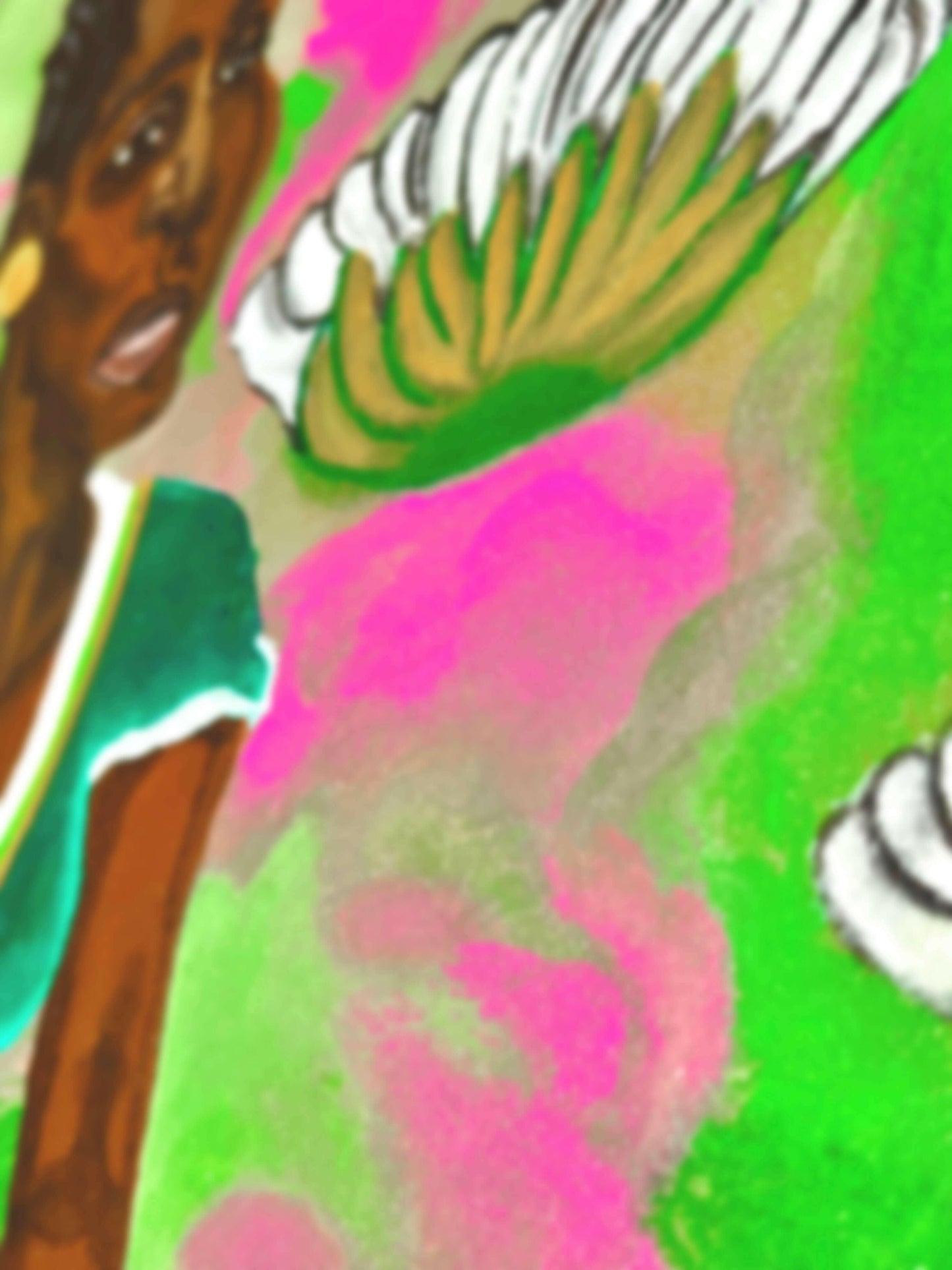 colorful abstract portrait 