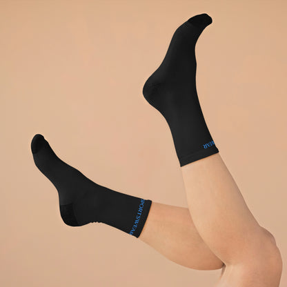 Humble Sportswear, black socks, crew socks, unisex crew socks 