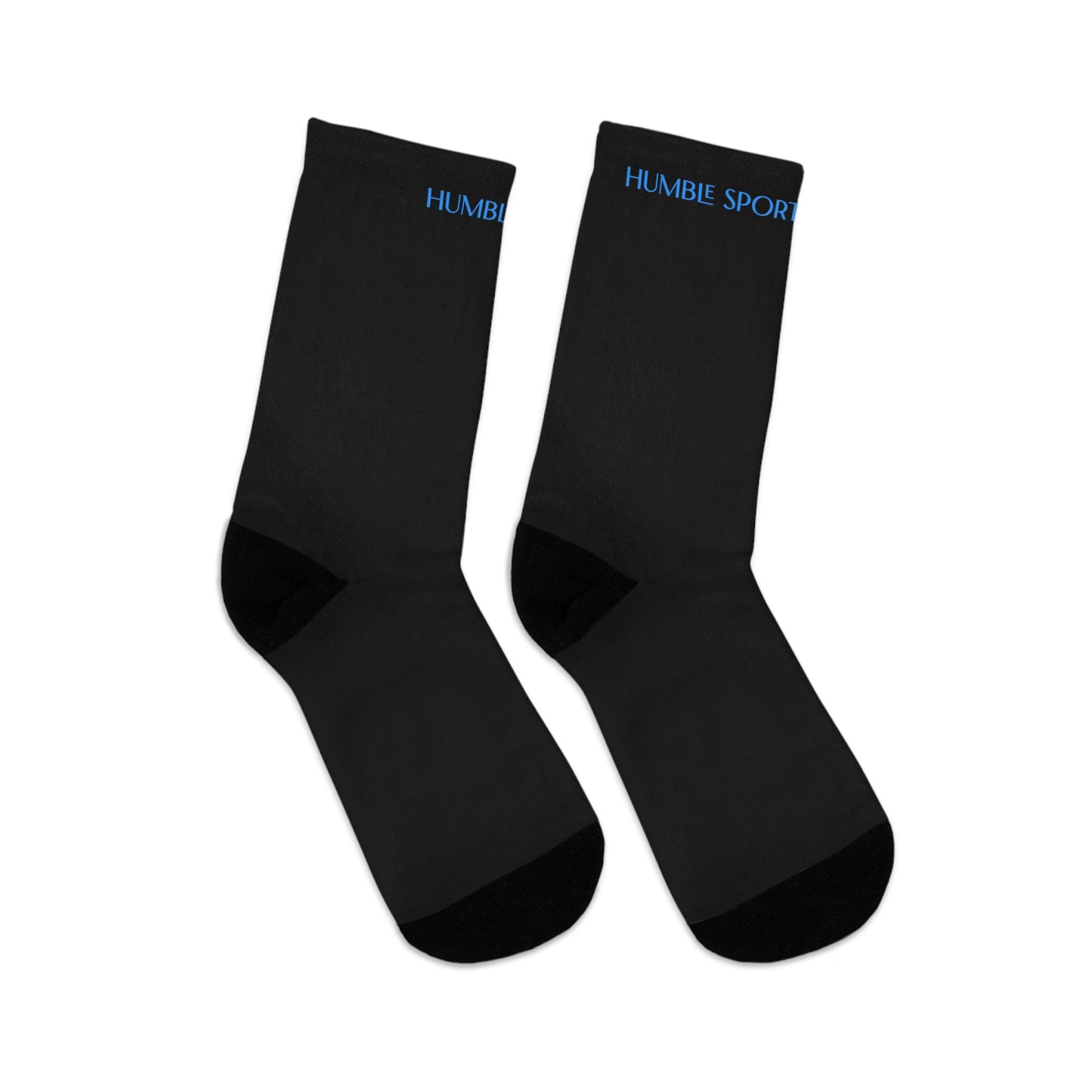 Humble Sportswear, black socks, crew socks, unisex crew socks 