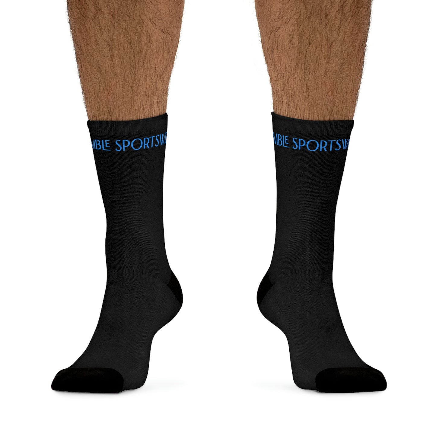 Humble Sportswear, black socks, crew socks, unisex crew socks 