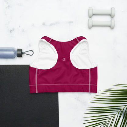 Humble Sportswear, women’s supportive medium impact burgundy color match sports bra  