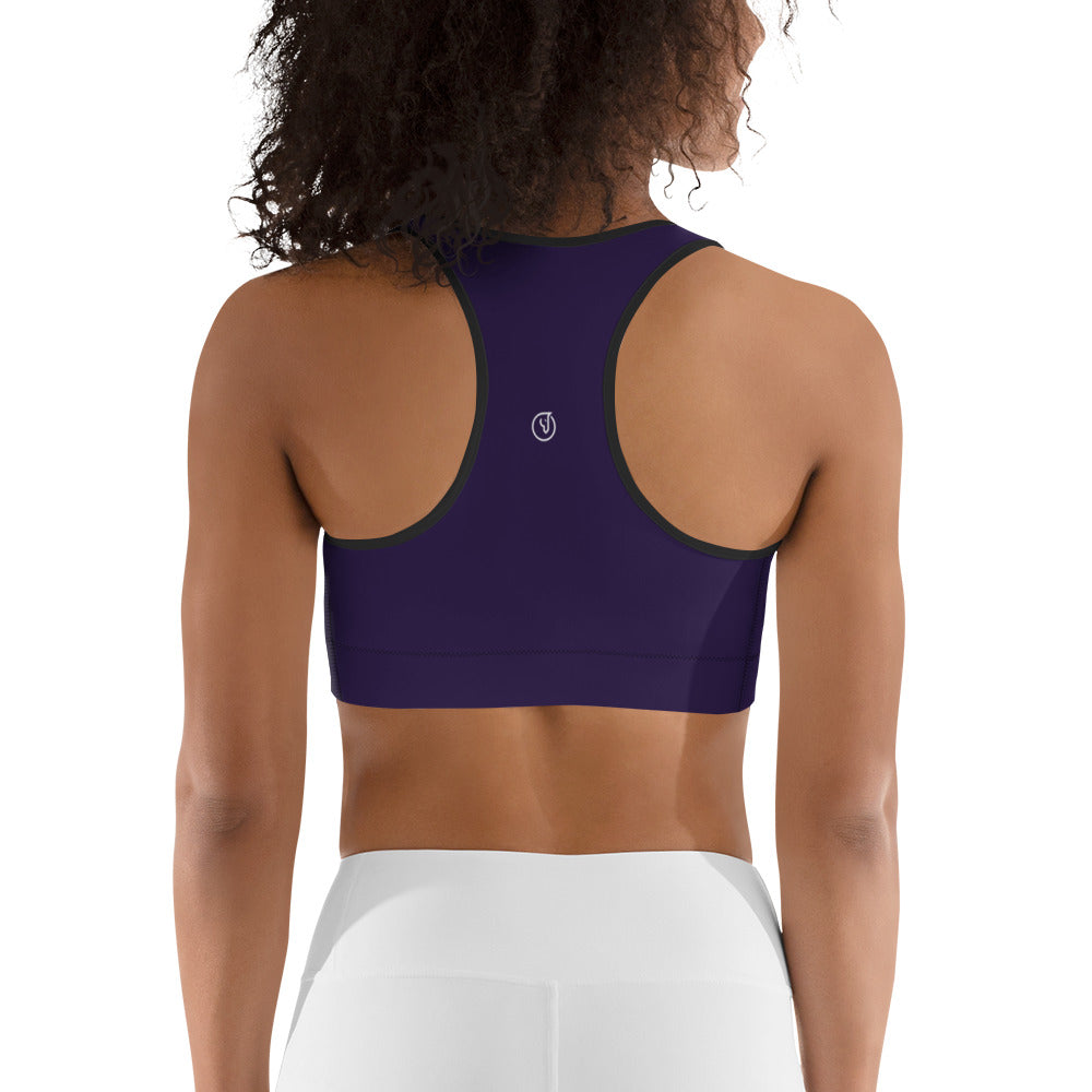 Humble Sportswear, women’sdeep purple color match medium to low intensity sports bra 