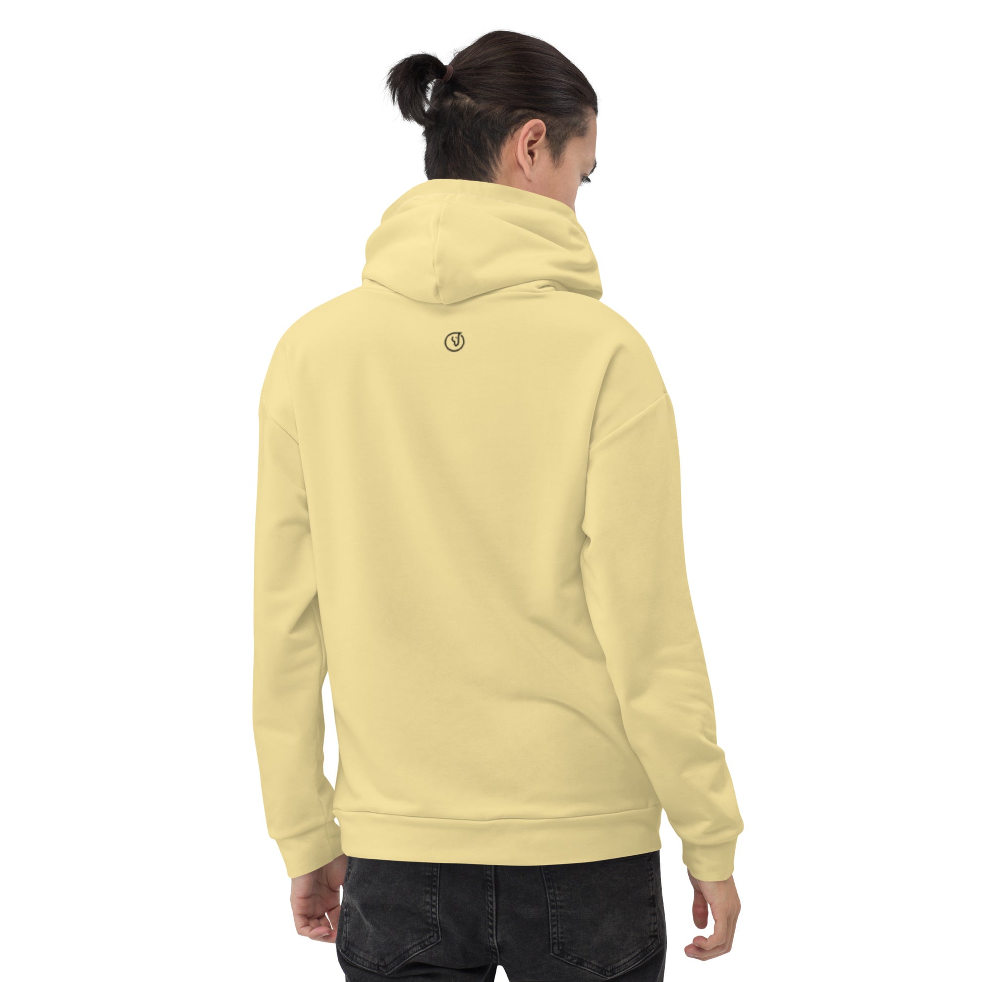 Humble Sportswear™ Men's Flax Yellow Fleece Hoodie - Mireille Fine Art