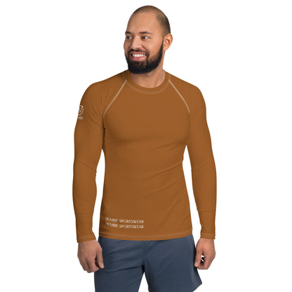 Humble Sportswear™ Men's Mocha Brown Rash Guard - Mireille Fine Art