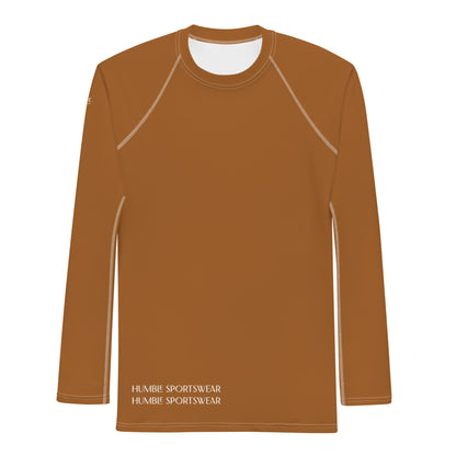 Humble Sportswear™ Men's Mocha Brown Rash Guard - Mireille Fine Art