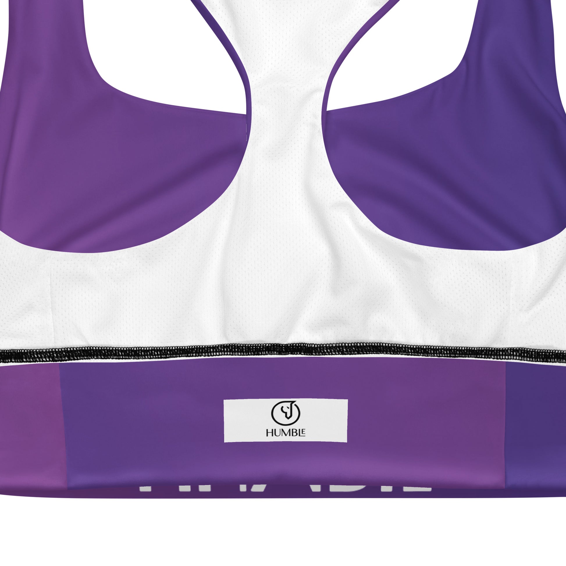 Humble Sportswear™ Women's Amethyst Purple Compression Sports Bra - Mireille Fine Art