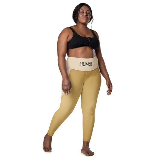 Humble Sportswear™ Women's Asper Gold Active Compression Leggings - Mireille Fine Art