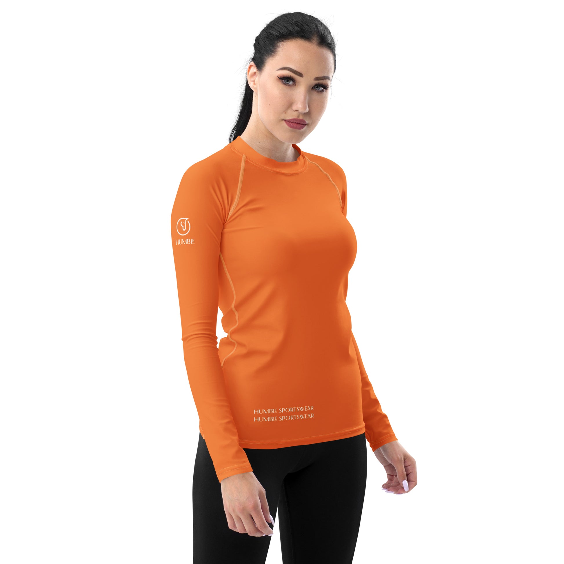Humble Sportswear, women’s color match tops, women’s long sleeve tops, women’s long sleeve compression tops
