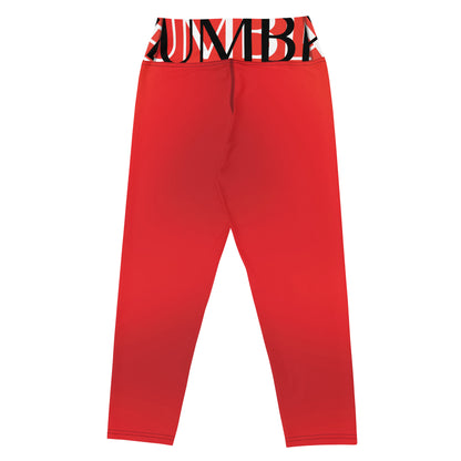Humble Sportswear™ Women's Cherry Red Capri Leggings - Mireille Fine Art