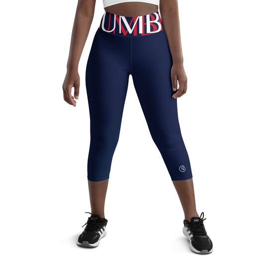 Humble Sportswear, women's high waist capri leggings navy blue 