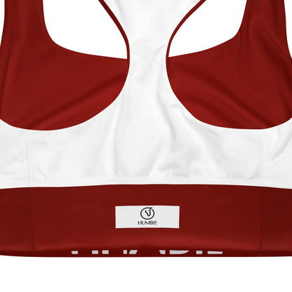 Humble Sportswear™ Women's Deep Red Compression Sports Bra - Mireille Fine Art