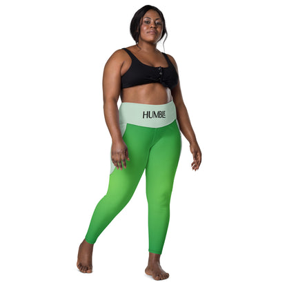 Humble Sportswear™ Women's Emerald Green Active Compression Leggings - Mireille Fine Art