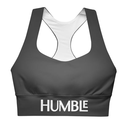 Humble Sportswear™ Women's Frost Black Compression Sports Bra - Mireille Fine Art