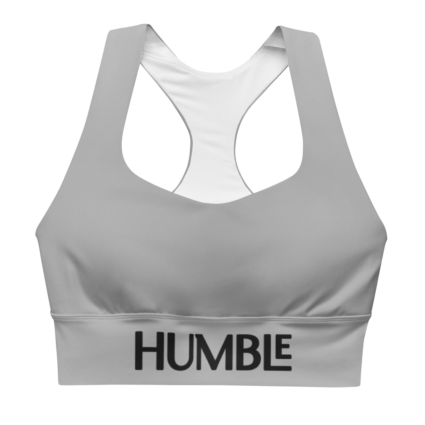 Humble Sportswear™ Women's Frost Grey Compression Sports Bra - Mireille Fine Art
