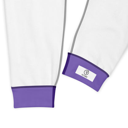 Humble Sportswear, women's color block purple fleece joggers 