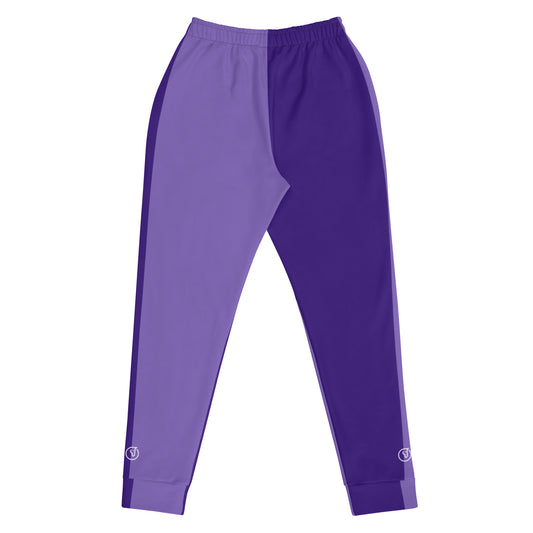 Humble Sportswear, women's color block purple fleece joggers 
