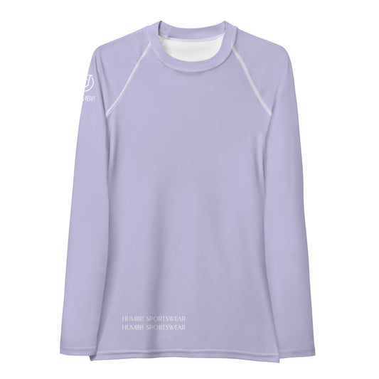 Humble Sportswear™ Women's Melrose Purple Rash Guard - Mireille Fine Art
