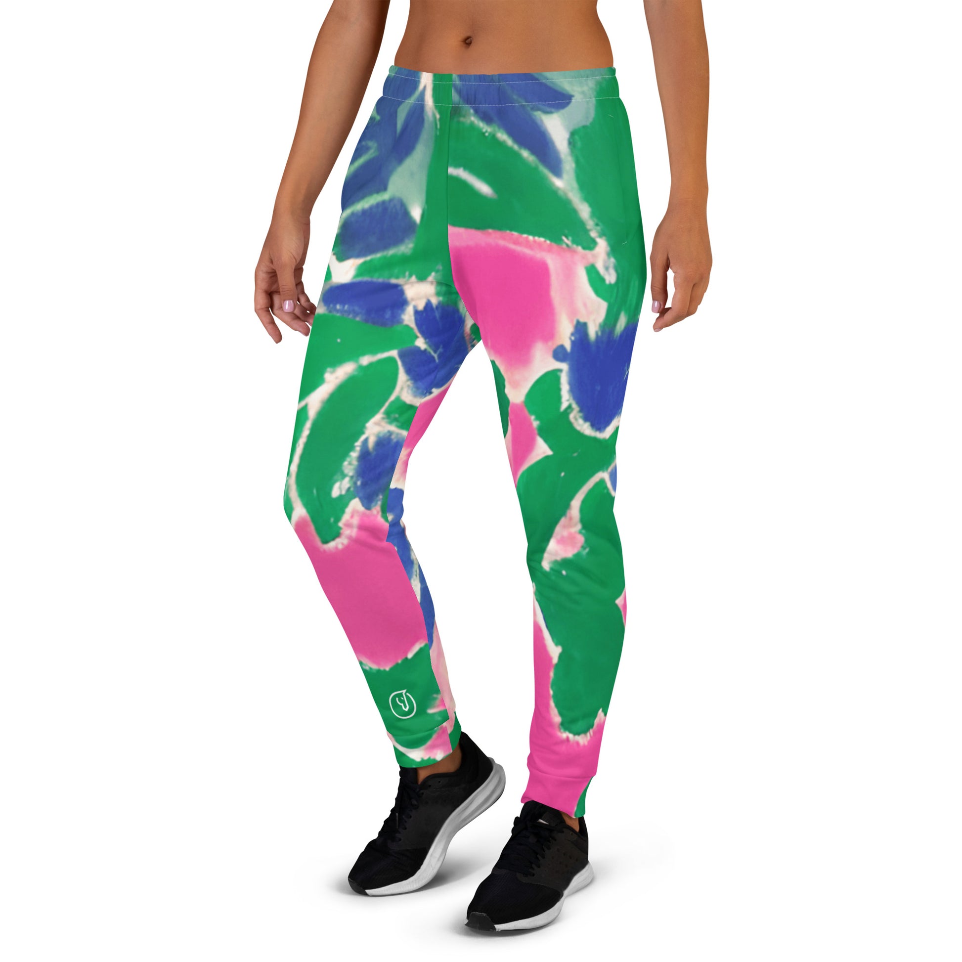Humble Sportswear, women's abstract all-over print fleece joggers 