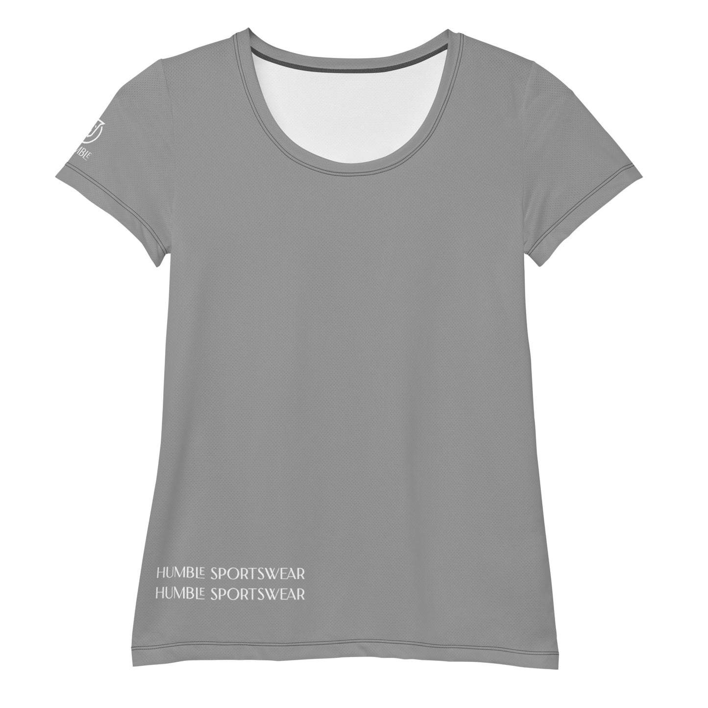 Humble Sportswear™ Women's Nobel Grey MaxDri Athletic T-Shirt - Mireille Fine Art