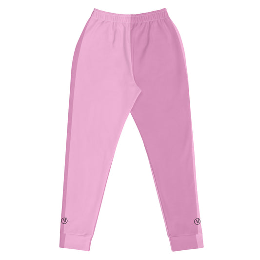 Humble Sportswear™, women's slim fit pink color block fleece joggers