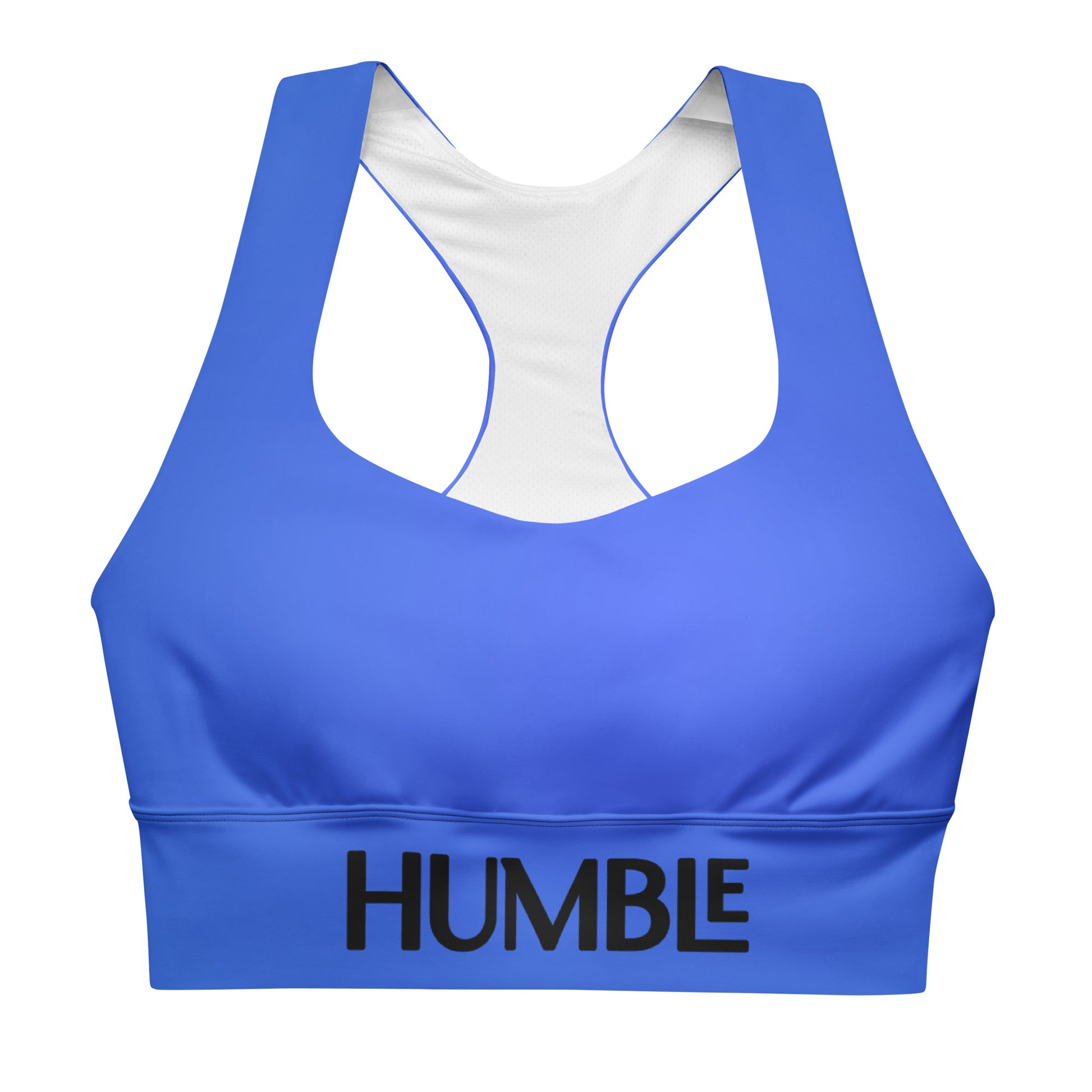 Humble Sportswear™ Women's Royal Blue Compression Sports Bra - Mireille Fine Art