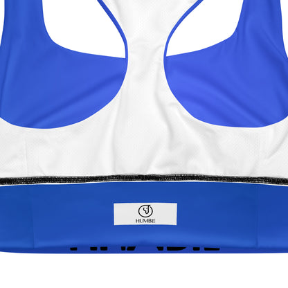 Humble Sportswear™ Women's Royal Blue Compression Sports Bra - Mireille Fine Art