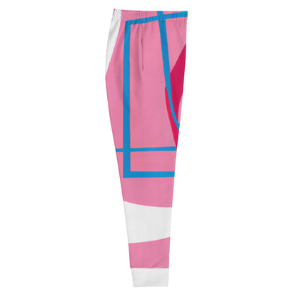 Humble Sportswear, women’s pink abstract all-over print fleece joggers