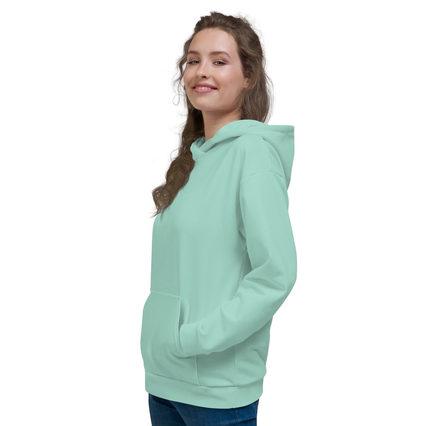 Humble Sportswear™ Women's Turquoise Fleece Hoodie - Mireille Fine Art