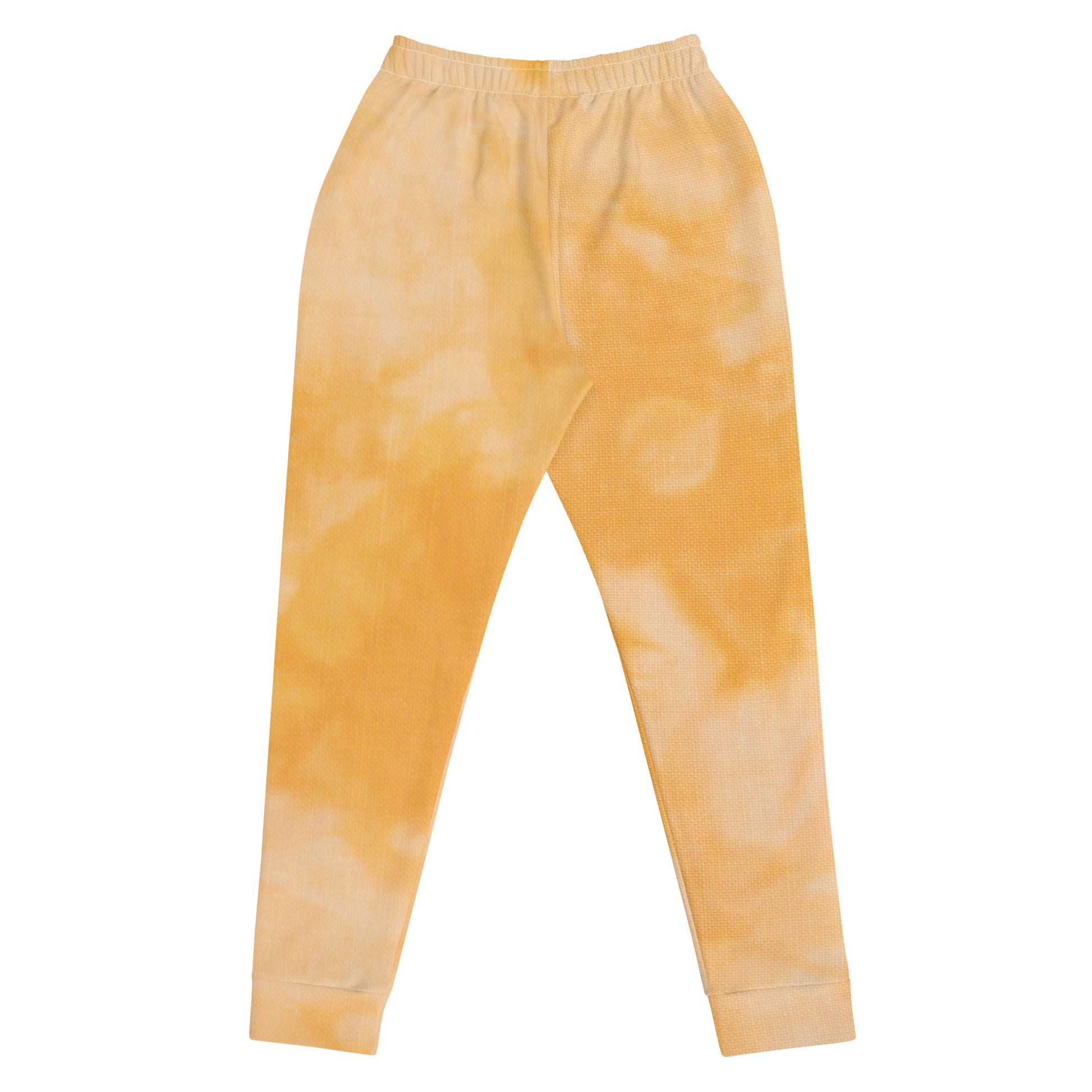 Humble Sportswear™, women's slim fit yellow tie-dyed fleece joggers 