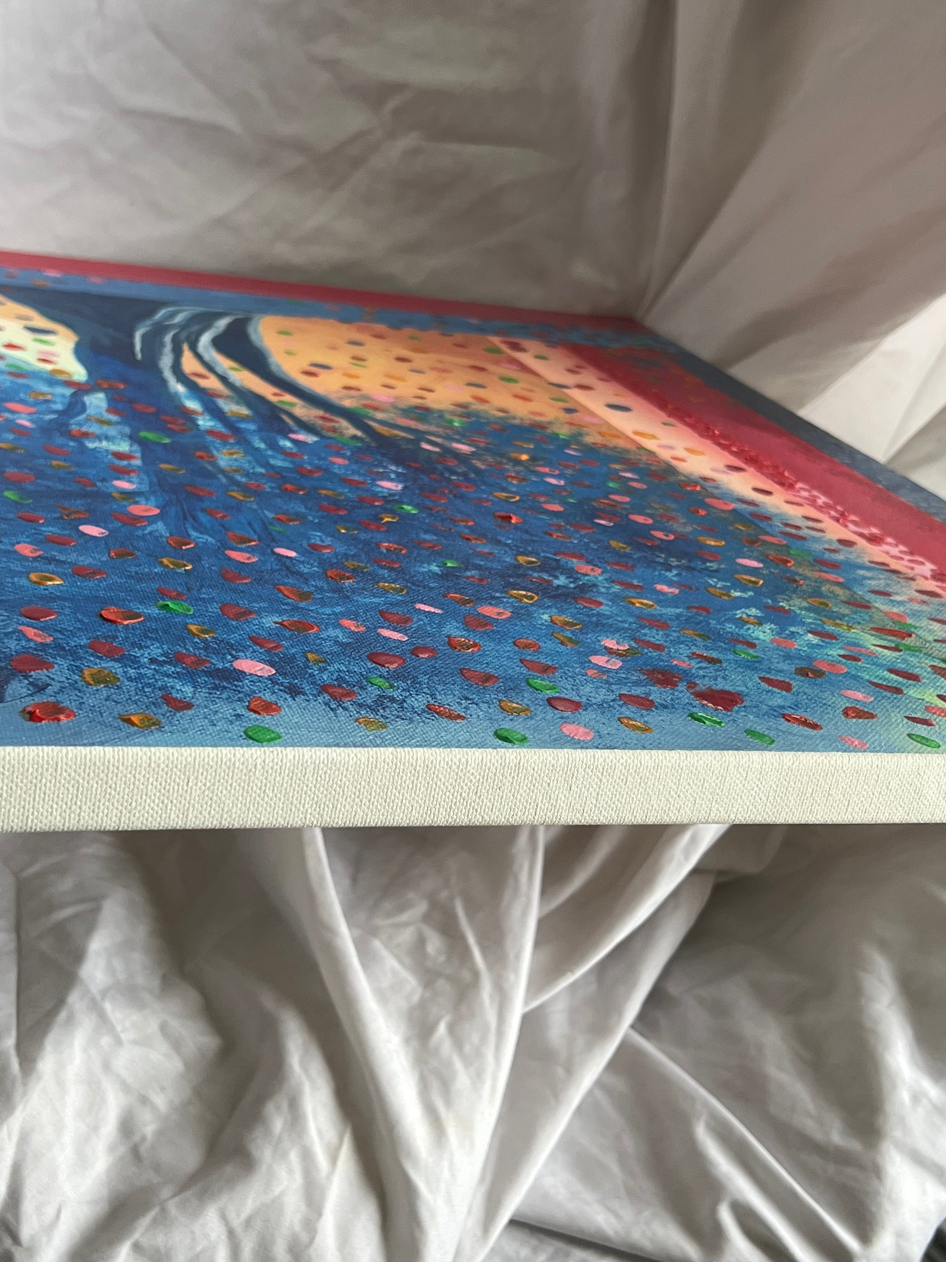 original sunrise painting uplifting decor